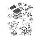 Frigidaire FRT18NNCW0 shelves/controls diagram