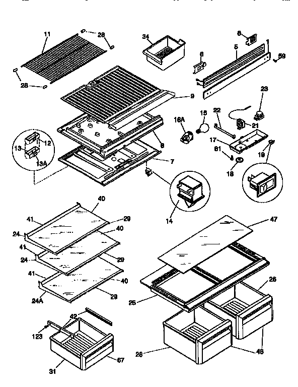 Shelves/controls