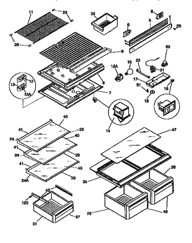 Shelves/controls