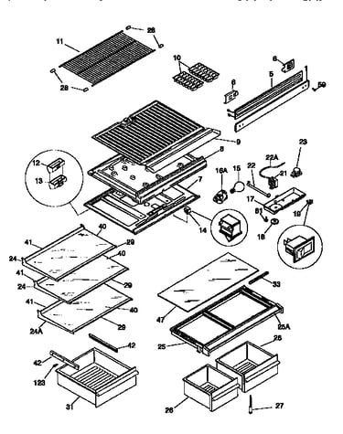 Shelves/controls