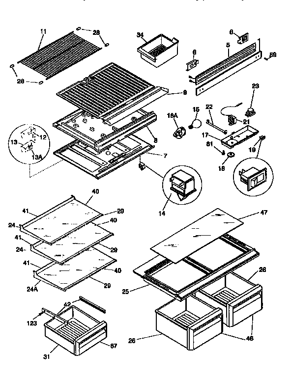 Shelves/controls