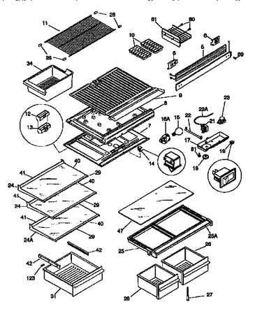 Shelves/controls