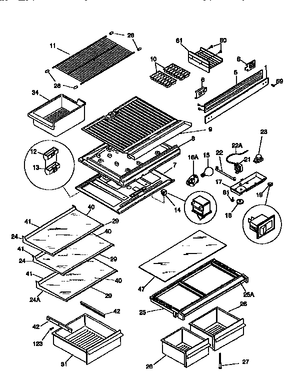 Shelves/controls