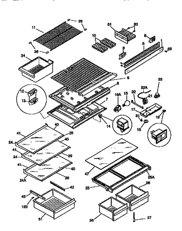 Shelves/controls