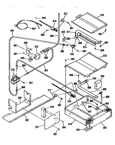Oven burner section
