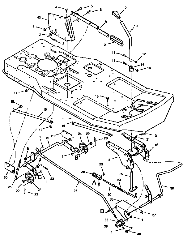 Mower housing suspension
