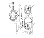 Kenmore 11094572200 agitator, basket and tub diagram