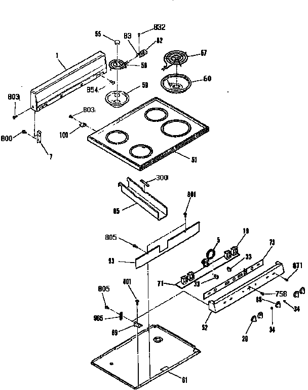 BACKGUARD AND MAIN TOP SECTION