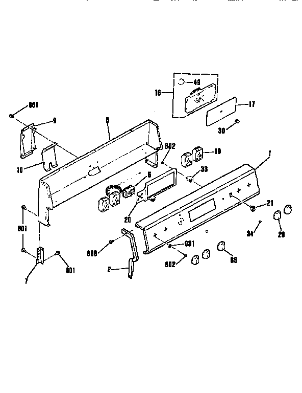 Backguard section