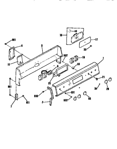 Backguard section