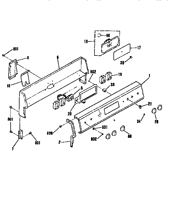 Backguard section
