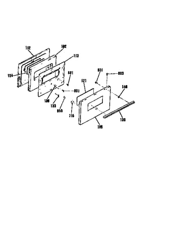 Oven door sections