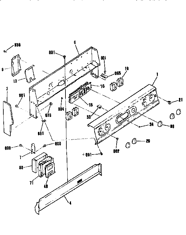 Backguard section