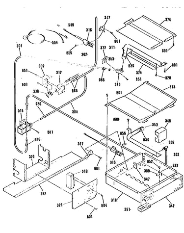 Oven burner section
