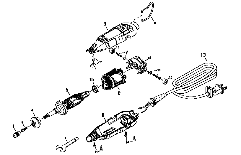 Single speed rotary tool
