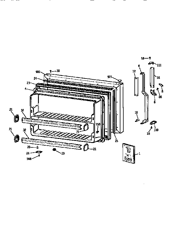 Freezer door