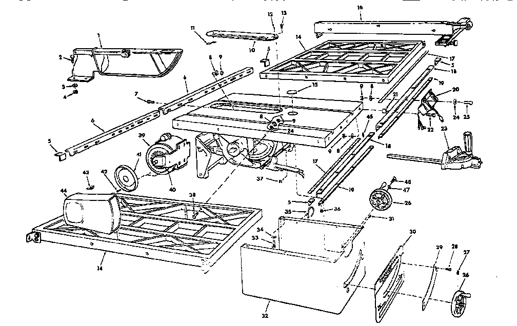 TABLE SAW ASSEMBLY