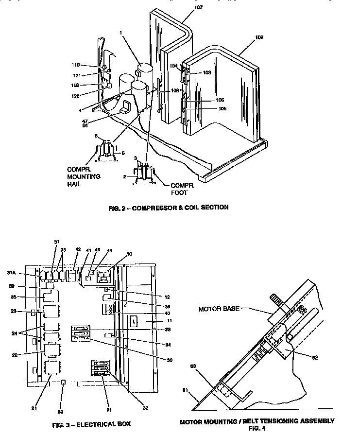 Compressor/electrical and motor mounting