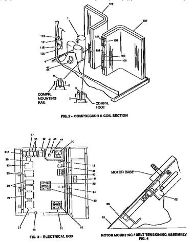 Compressor/electrical and motor mounting