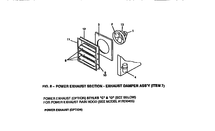 Power exhaust section
