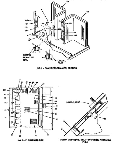 Compressor/electrical and motor mounting