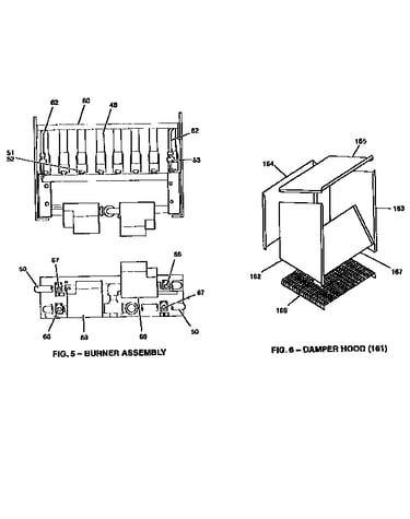 Damper hood and burner assembly