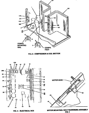 Compressor/electrical and motor mounting