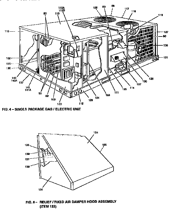 Fixed air damper hood