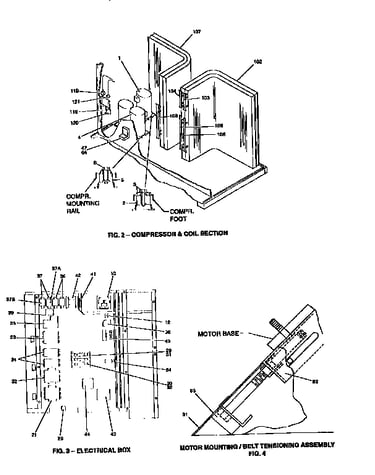 Compressor/elctrical and motor mounting