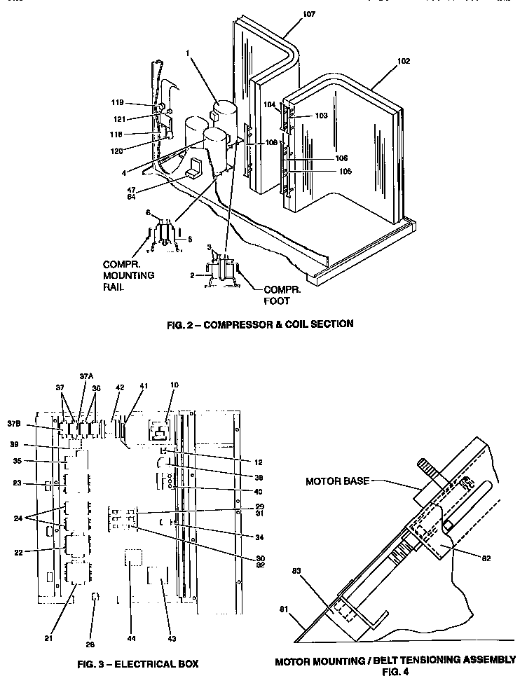 Compressor/electrical and motor mounting