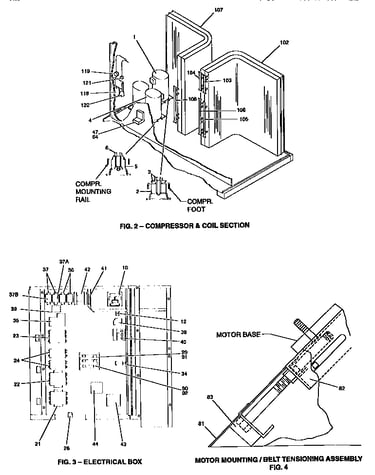 Compressor/electrical and motor mounting
