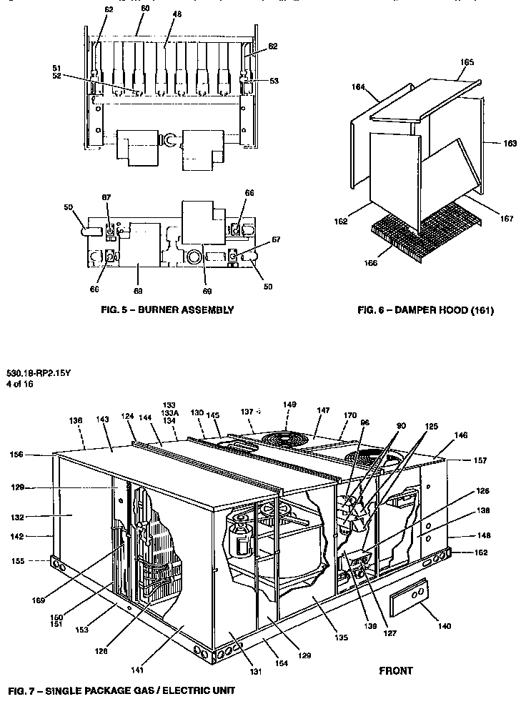 Damper hood and burner assembly