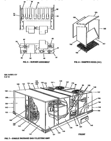 Damper hood and burner assembly