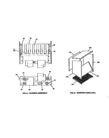 Damper hood and burner assembly