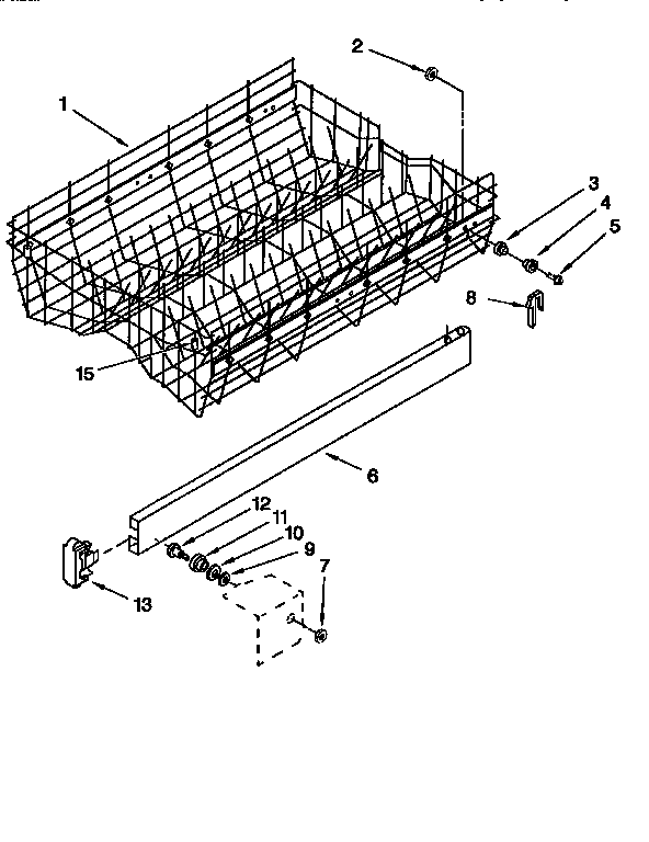 Upper rack and track