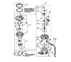 KitchenAid KUDP230B0 pump and motor diagram