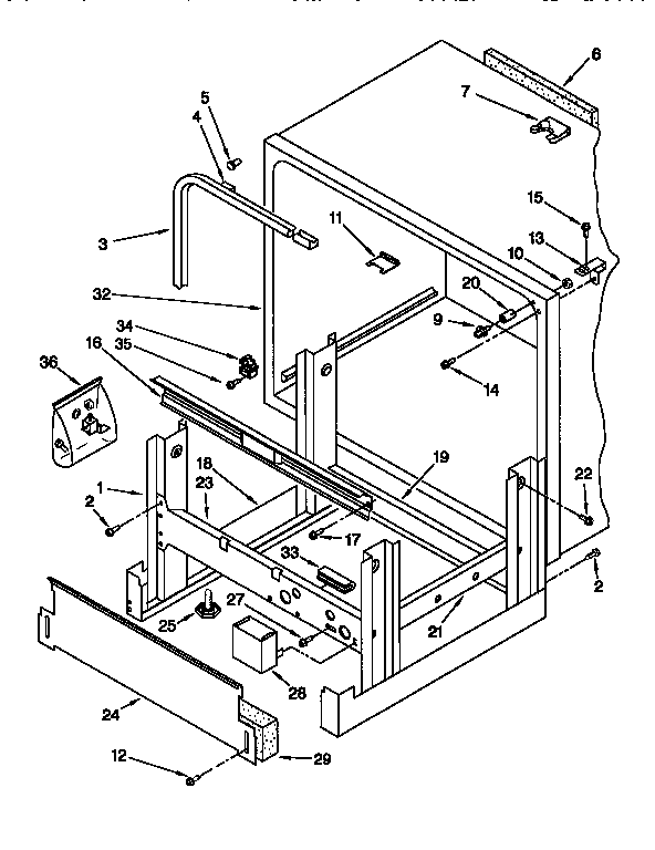 Frame and tank