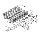 KitchenAid KUDP230B0 upper rack and track diagram