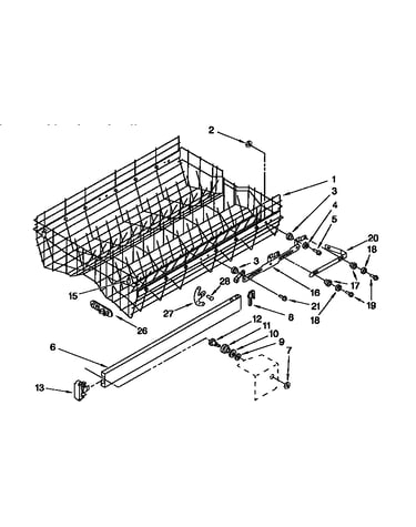 Upper rack and track