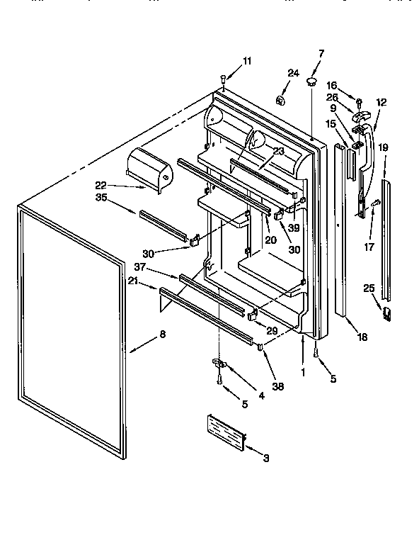 Refrigerator door