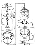 Agitator, basket and tub