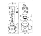 Kenmore 11026901690 agitator, basket and tub diagram