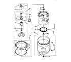 Kenmore 11026842690 agitator, basket and tub diagram