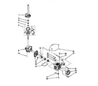 Kenmore 11026842690 motor and pump diagram