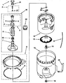 Agitator, basket and tub