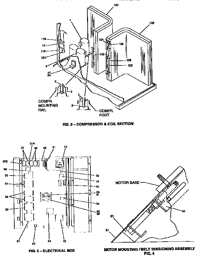 Compressor/electrical and motor mounting