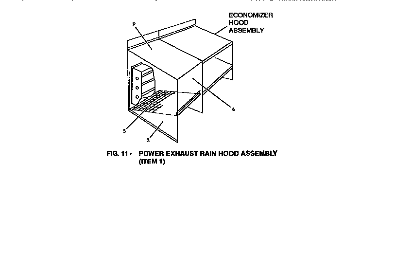 Power exhaust rain hood assembly