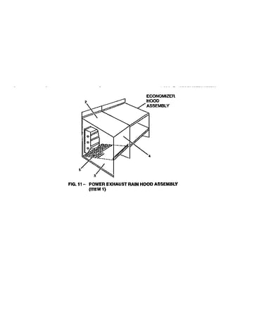 Power exhaust rain hood assembly