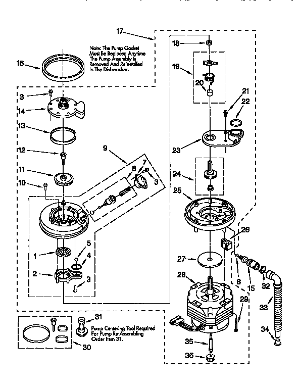 Pump and motor