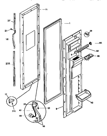 Freezer door